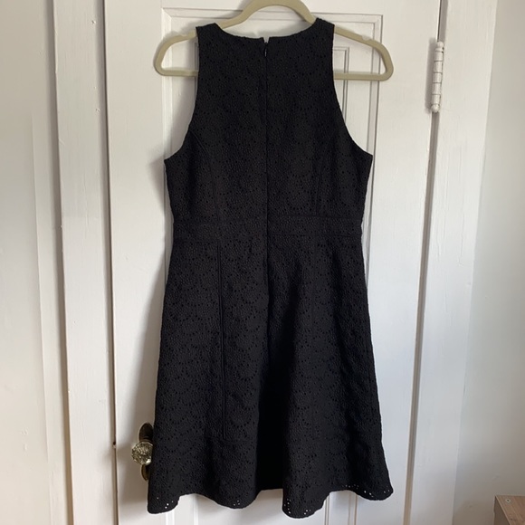 Ann Taylor Black Eyelet Flutter Skirt Dress - Picture 6 of 9